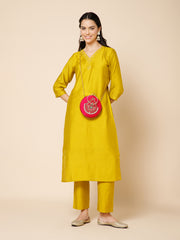 Glided Gleam Peacock Embroidered Faux Silk Clutch