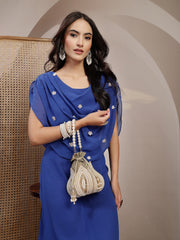 Anekaant Lotus Antique Gold Pearl & Sequin Embellished Potli
