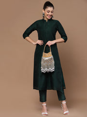 Droop Chevron Embellished Velvet Potli