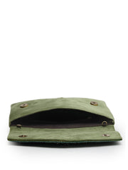 Adorn Embellished Suede Clutch