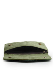 Adorn Embellished Suede Clutch