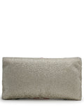 Anekaant Adorn Silver and Pastel Multi Floral Embellished Faux Silk Clutch