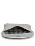 Anekaant Adorn Silver and Pastel Multi Floral Embellished Faux Silk Clutch
