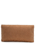 Anekaant Adorn Silver and Pastel Multi Floral Embellished Faux Silk Clutch