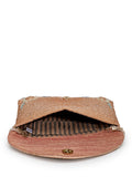 Anekaant Adorn Silver and Pastel Multi Floral Embellished Faux Silk Clutch