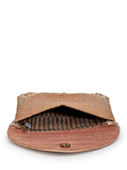 Adorn Floral Embellished Faux Silk Clutch