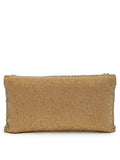 Anekaant Adorn Coral & Gold Stone Work Embellished Faux Silk Clutch