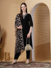Dangle Vermicular Embellished Faux Silk Potli
