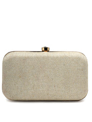 Adorn Ogee Embellished Fabric Clutch