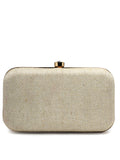 Anekaant Adorn White & Pastel Multi Ogee Embellished Fabric Clutch