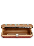Anekaant Adorn Gold & Pastel Multi Floral Embellished Fabric Clutch