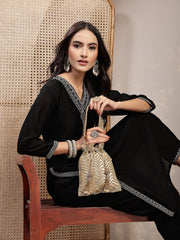 Noor Edit  Chevron Sequin Embellished Potli with signature gift box  | Party & Festive Gift for Women