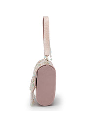Anekaant Blush & Bead Dusky Pink & Pastel Multi Suede Embellished Clutch