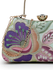 Woven Reverie Floral Embroidered Wedding Return Gift Clutch Set of 10 | Luxury Wedding Favors for Bridesmaids & Guests