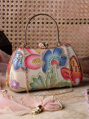 Woven Reverie Floral Embroidered  Wedding Favor Clutch Set of 10 | Luxury Wedding Return Gifts
