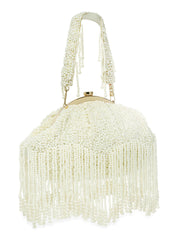 Droop Embellished Faux Silk Clutch