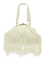 Droop Embellished Faux Silk Clutch