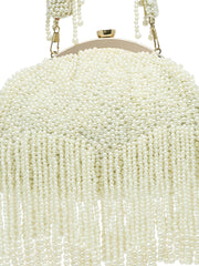 Droop Embellished Faux Silk Clutch