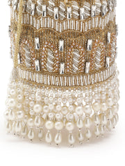 Dewdrop Fringe Ornate Embellished Velvet Potli