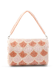 Blush & Bead Floral Crystal Beaded Velvet Clutch