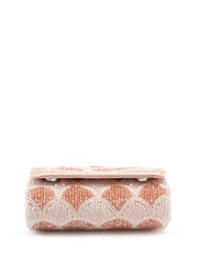 Blush & Bead Floral Crystal Beaded Velvet Clutch