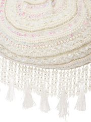 Dewdrop Fringe Embellished Velvet Clutch