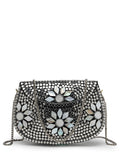 Anekaant Mosaic Silver Mosaic Embellished Metal Clutch