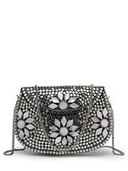 Mosaic Mosaic Embellished Metal Clutch