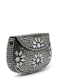 Anekaant Mosaic Silver Mosaic Embellished Metal Clutch