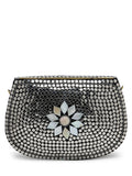 Anekaant Mosaic Silver Mosaic Embellished Metal Clutch