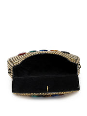 Mosaic Mosaic Embellished Metal Clutch