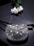 Anekaant Mosaic Silver Mosaic Embellished Metal Clutch