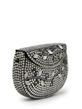Anekaant Mosaic Silver Mosaic Embellished Metal Clutch