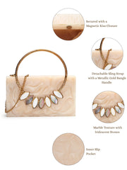 Marble Muse Resin Marble Textured Clutch