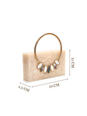 Marble Muse Resin Marble Textured Clutch