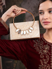 Marble Muse Resin Marble Textured Clutch