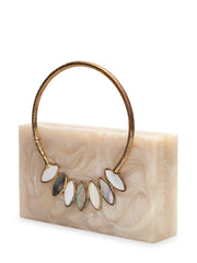 Marble Muse Resin Marble Textured Clutch