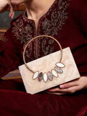 Marble Muse Resin Marble Textured Clutch