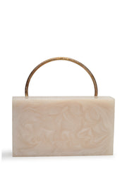 Marble Muse Resin Marble Textured Clutch