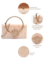 Marble Muse Resin Marble Textured Clutch
