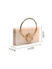 Marble Muse Resin Marble Textured Clutch