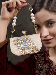 Marble Muse Resin Embellished Clutch