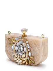 Marble Muse Resin Embellished Clutch