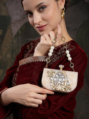 Marble Muse Resin Embellished Clutch