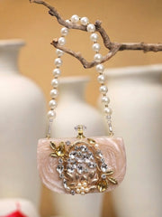 Marble Muse Resin Embellished Clutch