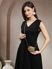 Metal Mirage Mosaic Embellished Clutch