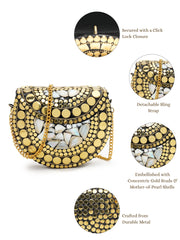 Metal Mirage Mosaic Clutch