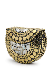 Metal Mirage Mosaic Clutch