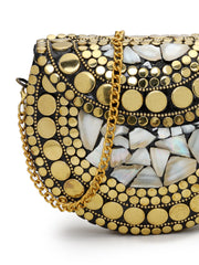 Metal Mirage Mosaic Clutch