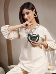 Metal Mirage Concentric Motif Embellished Clutch